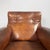 Wood Art Nouveau Armchairs with Armrest in Brown Leather, England, 1920s, Set of 2 For Sale - Image 7 of 18