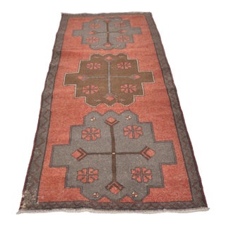 1960s Small Bohemian Handknotted Wool Rug For Sale