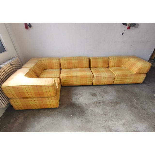 Orange Yellow-Orange Five-Piece Modular Sofa by Team Form AG, 1970s For Sale - Image 8 of 8