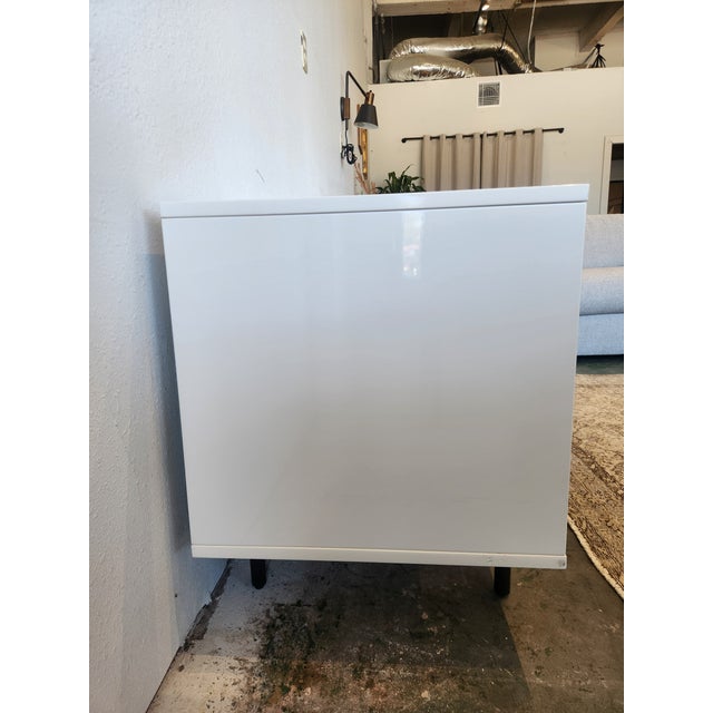 Modern West Elm Reclaimed Wood and Lacquer Media Console For Sale - Image 3 of 8