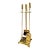 Set Modernist Brass Fireplace Tool Set For Sale