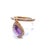 Late 20th Century Bochic “Capri” Vintage Diamond & Amethyst Ring Set In 18K Gold & Silver For Sale - Image 5 of 8
