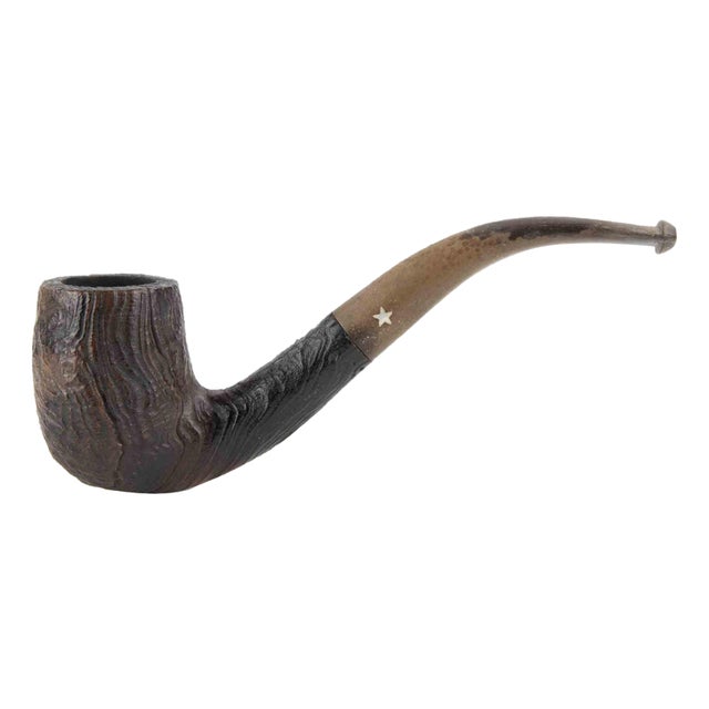 Italian Wooden Briar Pipe from M.P.Bs Silver Star For Sale