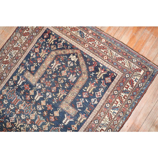 Caucasian Kuba Small Antique Prayer Rug - 3'9" x 4'10" For Sale - Image 14 of 18