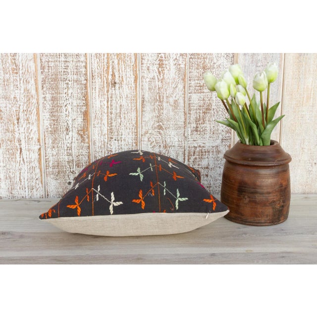 Early 21st Century Isha Antique Indian Folk Pillow For Sale - Image 5 of 8
