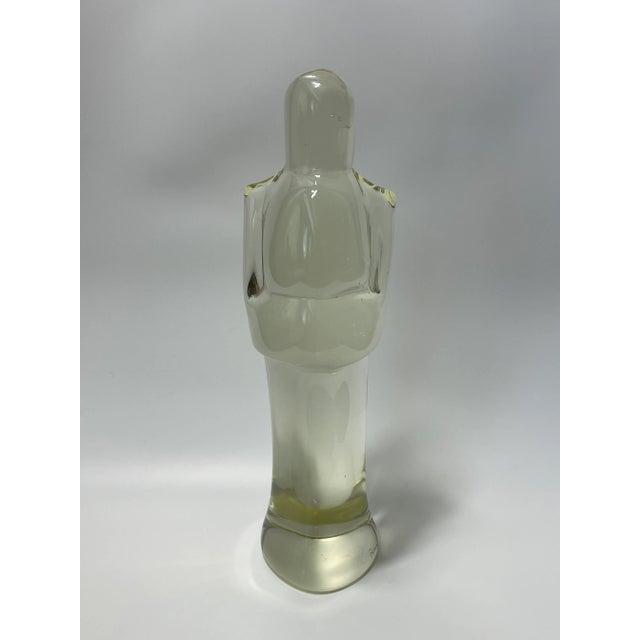 A dynamic Loredano Rosin glass art sculpture depicting an abstract figure, circa 1978 signed. Loredano Rosin (Born: 1936 -...