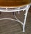Hand made wood table top with custom inlay. Secures with screws Into iron base. Seats 4 to 6 People With Chairs And/Or a...