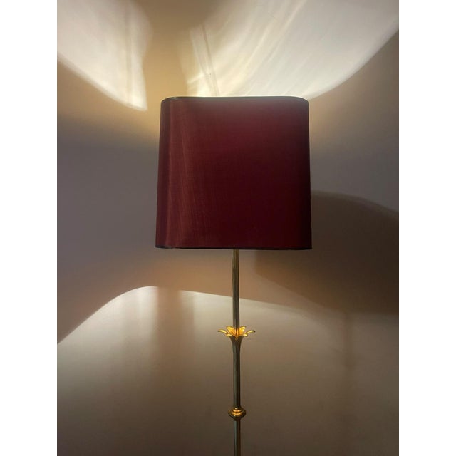 Hollywood Regency French Brass Floor Lamp in the style of Maison Charles. France, 1970s For Sale - Image 16 of 18