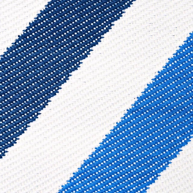 Traditional Sample - Schumacher Airmail Ii Indoor/Outdoor Tape, Blue & Blue For Sale - Image 3 of 4