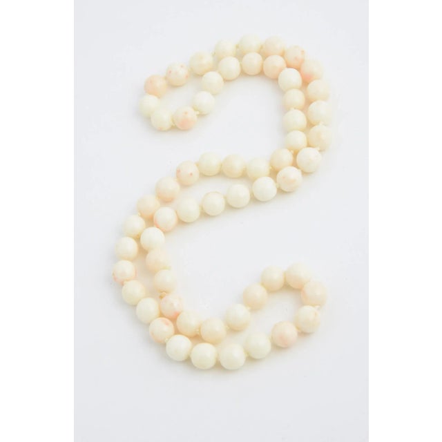 Mid 20th Century Angel Skin Coral Bead Necklace For Sale - Image 5 of 7