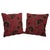 Maroon Floral Hudson Scatter Cushions from Alexander & James, Set of 2 For Sale - Image 8 of 8