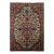 19th Century Persian Farahan Rug, Hand-Knotted Wool, Floral Pattern, Tan & Navy, 4x5 For Sale
