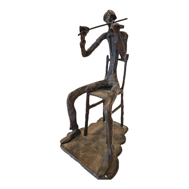 Bronze Violinist Sculpture For Sale