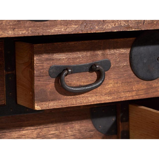 Japanese Tansu Cabinet in Wood For Sale - Image 6 of 16