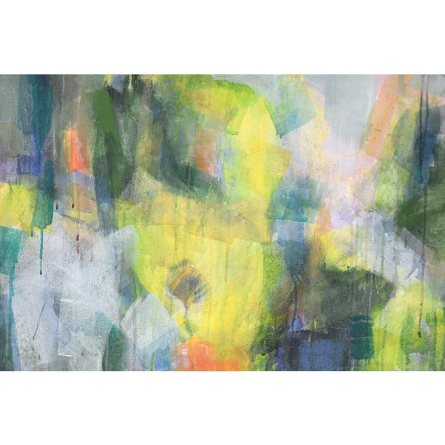 Color Field - Abstract Green and Yellow by Patricia Gren Hayes Acrylic by Patricia Gren Hayes For Sale - Image 4 of 7