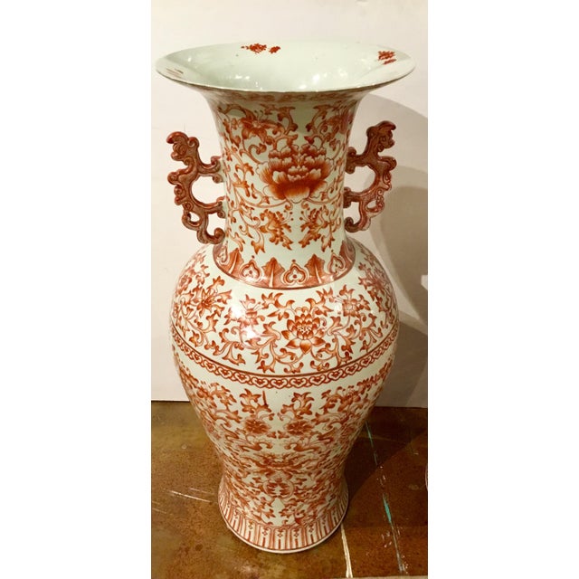 Transitional Asian Style Large Orange and White Chinese ...