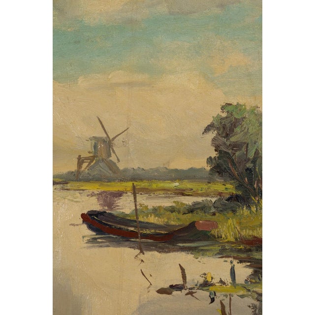 Eugene Galien-Laloue (1854-1941) - Paysage Avec Le Petit Bateau Oil on Panel For Sale - Image 4 of 6
