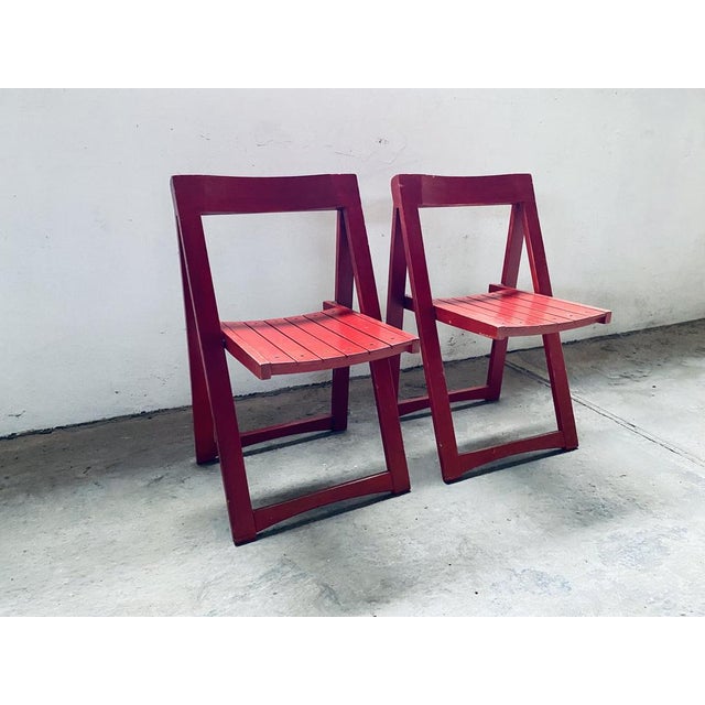 Vintage Trieste Folding Chairs by Aldo Jacober for Bazzani, Set of 2 For Sale - Image 6 of 18