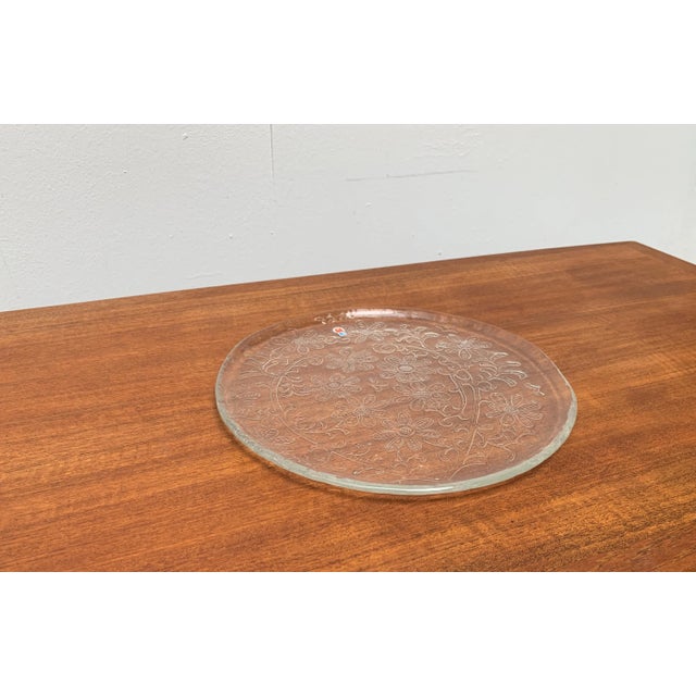 Large Mid-Century Finnish Glass Plate from Humppila For Sale - Image 15 of 18