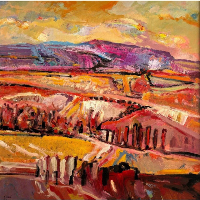 Jean Krillé, Landscape No. 98, Oil on Masonite, 1989 For Sale - Image 10 of 10