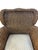 Late 20th Century Carved British Colonial Wicker Club Chair by Acacia Furniture & Two Leather Pillows For Sale - Image 9 of 12