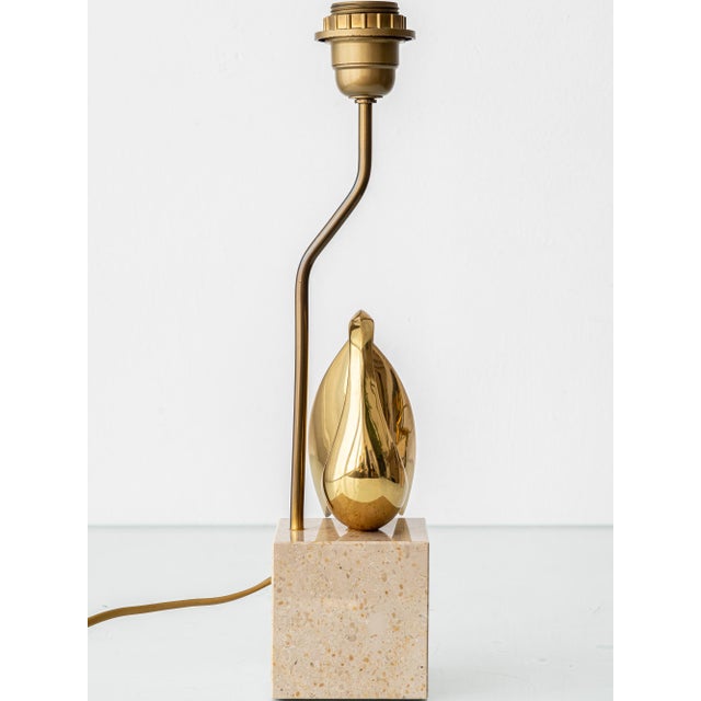 Vintage Brass Bird Table Lamp by Philippe Jean, 1980 For Sale - Image 9 of 13