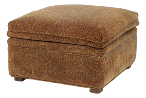 Cheetah Print Upholstered Ottoman