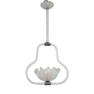 Art Deco Murano Glass Pendant attributed to Ercole Barovier, Italy, 1930s For Sale