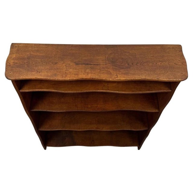 20th Century Oak Bookcase with Open Shelving For Sale - Image 3 of 10