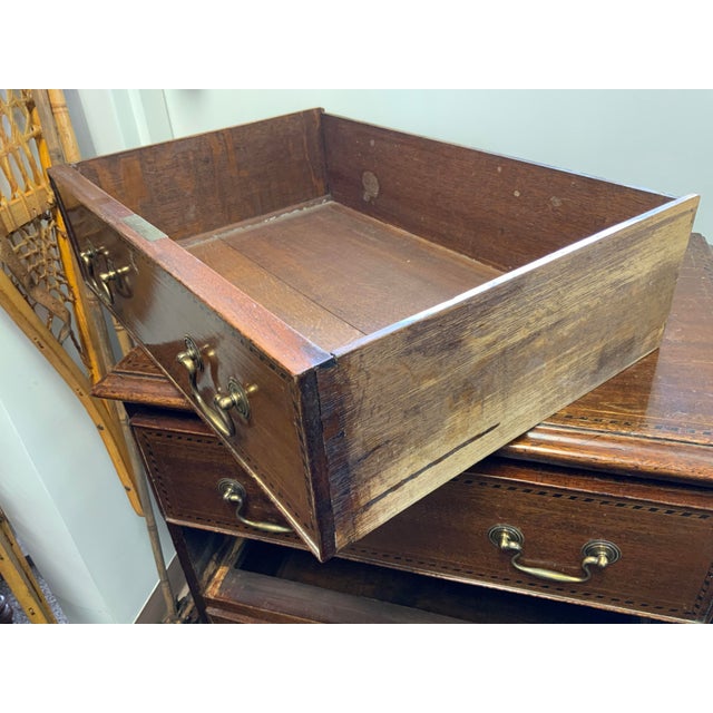 Wood Late 19th Century Georgian Style Small Chest of Drawers For Sale - Image 7 of 8