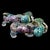 Early 20th Century Antique Chinese Enamel Foo Dogs - Gilt Copper Filigree Temple Guardian Lions - Pair For Sale - Image 5 of 9