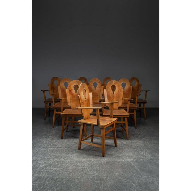 Sculptural Dining Chairs, 1960s, Set of 10 For Sale - Image 3 of 18