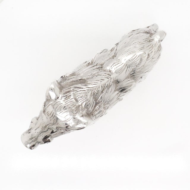Silver Vintage Sterling Silver Figural Boar Figurine For Sale - Image 8 of 11