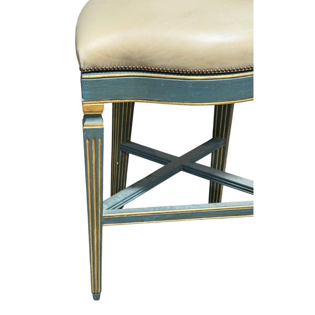 William Switzer 1 of 3 Tall Charles Pollock for William Switzer Shield Back Swivel Barstool For Sale - Image 4 of 6