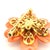 Italian Carved Coral & Diamond 18k Gold Flower Brooch Pendant, Circa 1970 For Sale - Image 11 of 13