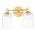 Mitzi Paisley 2-Light Bath Vanity Light, Aged Brass For Sale