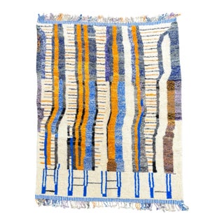 Modern Moroccan Berber Kilim Wool Rug For Sale