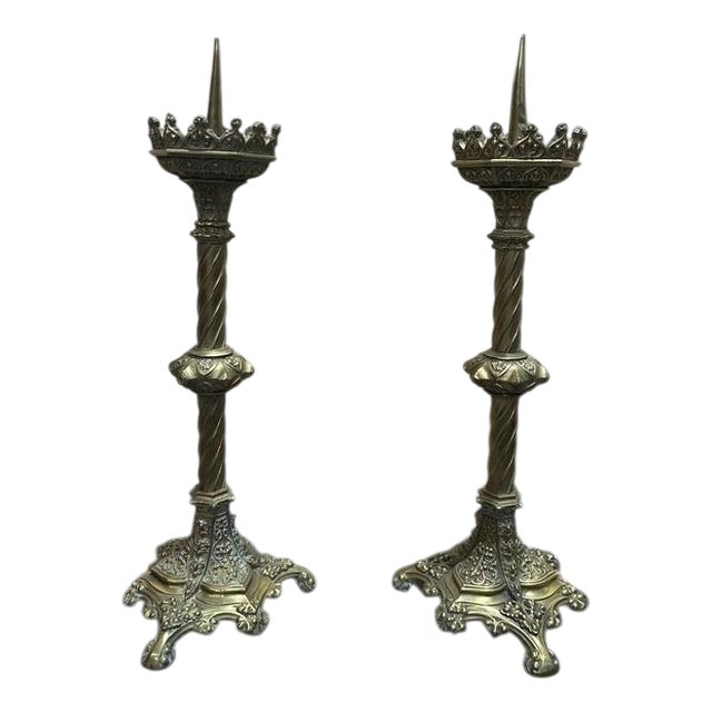 Bronze Candlesticks, Set of 2 For Sale