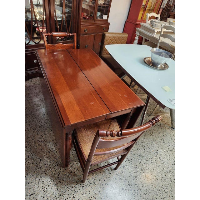 Willett Furniture Late 20th Century Willett Wildwood Cherry Wood Dining Set For Sale - Image 4 of 15