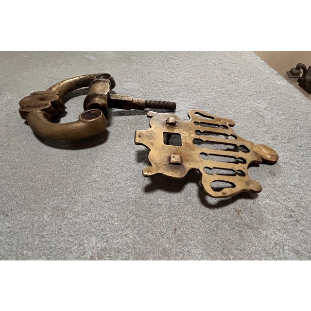Turkish Antique Turkish Solid Brass Knocker For Sale - Image 3 of 6