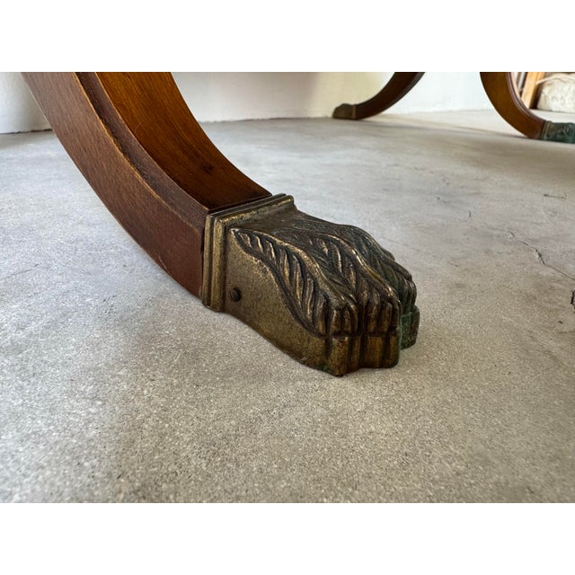 SOLDHollywood Regency Burl Walnut Small Console Table With Two Dovetailed Drawers & Lower Shelf For Sale - Image 12 of 12