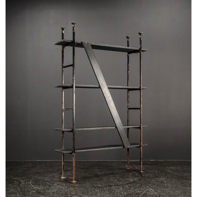 Wood Architects Metal and Wood Shelf, 1920s For Sale - Image 7 of 18