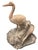 1990s Vintage Style Cast Marble Crane Garden Statue For Sale - Image 5 of 10