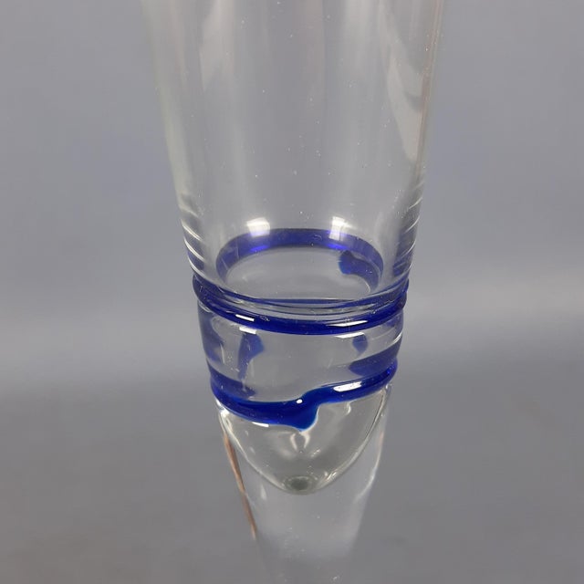 Glass Murano Glass Flute Glasses, 1970s, Set of 5 For Sale - Image 7 of 14