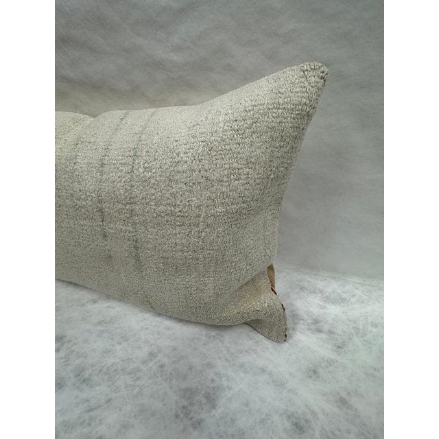 Contemporary Turkish Hemp Pillow Cushion Natural Beige Pillow Cushion Cover 16" x 24" For Sale - Image 3 of 4