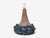 1979 Mid-Century Modern Hanne Stentøj, Large Brutalist Table Lamp, Blue Stoneware For Sale - Image 12 of 12