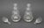 Glass Pair of Modern Controlled Bubble Glass Decanters For Sale - Image 7 of 9