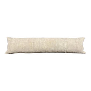 Turkish Hemp Pillow Cushion Natural Beige Cushion Cover 12"x46" For Sale