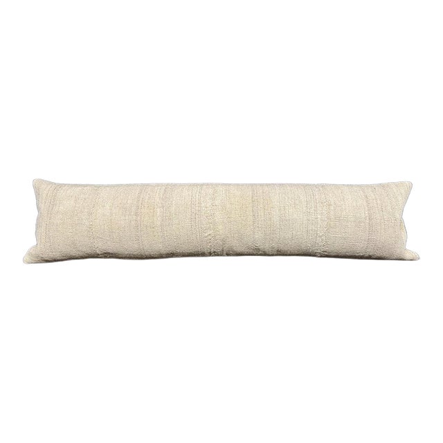 Turkish Hemp Pillow Cushion Natural Beige Cushion Cover 12"x46" For Sale