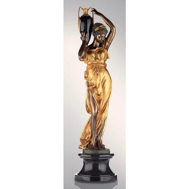 Bronze and Marble Sculptures, Set of 2 For Sale - Image 4 of 7